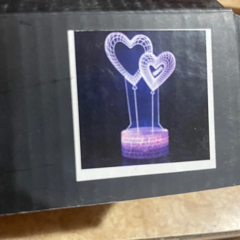 Heart-Shaped LED Light Decor with Love Design
